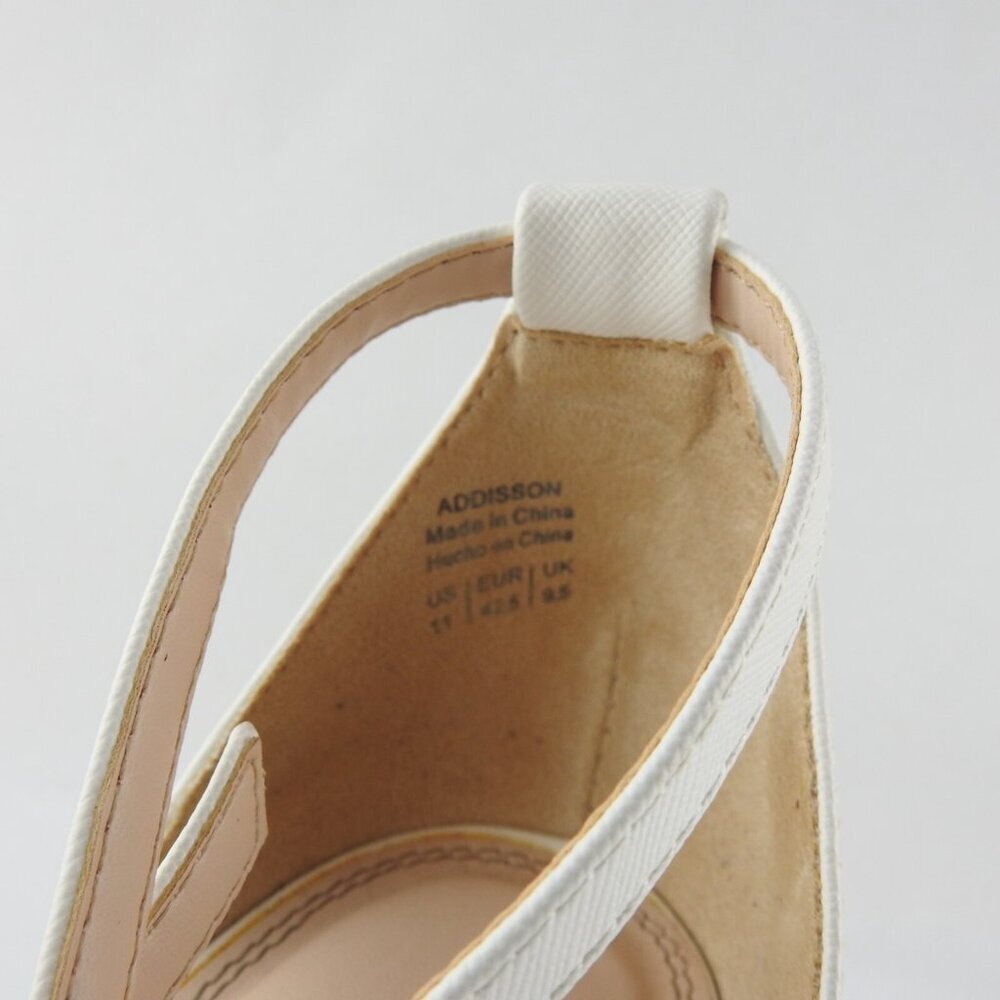 Kelly & Katie Womens Size 11 Addison White Ankle Strap Heels Wedge Sandle - Picture 7 of 10